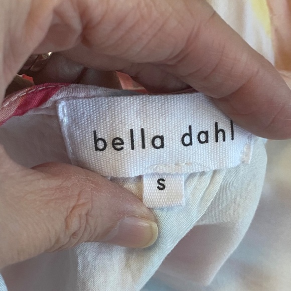 BELLA DAHL Rainbow Stripe Tie Waist Midi Dress Coastal Chic Summer – Size S - Picture 13 of 15